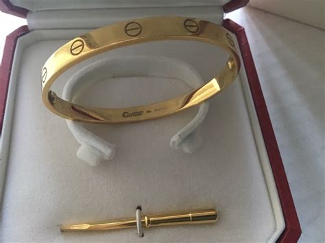 cartier love bracelet used authentic.